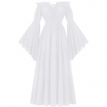 Women's ?Victorian Gothic Off-Shoulder Dress with Bell Sleeves - Halloween Costume & Formal Attire N23733