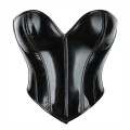 Women's Black Vintage Lace-up 13 Plastic Boned Overbust Corset N23471