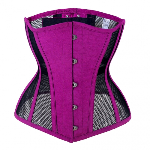 Sexy 14 Steel Boned See-through Mesh Breathable Bodyshaper Waist Cincher Underbust Corset N23369