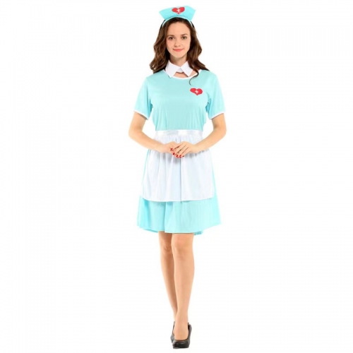 Sexy Nurse Uniform Cosplay Mini Dress Adult Masquerade Costume N22945