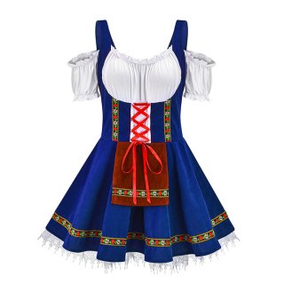 Women's Blue Adult Beer Girl Oktoberfest Serving Costume N22551