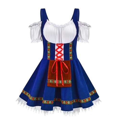 Women's Blue Adult Beer Girl Oktoberfest Serving Costume N22551