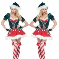 Women's Cool Santa's Helper Adult Elf Christmas Costume XT22530