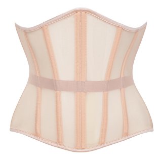 Women's 16 Steel Boned Breathable Mesh Waist Training Corset Waspie N23886