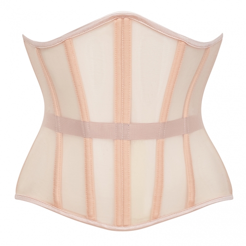 Women's 16 Steel Boned Breathable Mesh Waist Training Corset Waspie N23886