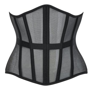 Women's 16 Steel Boned Breathable Mesh Waist Training Corset Waspie N23885