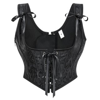 Vintage Floral Embroidered Camisole, Corset Vest Top for Women Bustier Shapewear N23883
