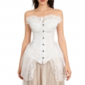 Burlesque White Bustier N23881