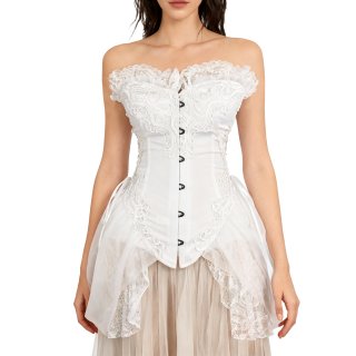Burlesque White Bustier N23881