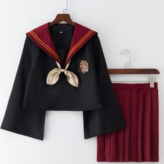 Lovely Popular Black-red HP the Lion Academy JK Uniform Girl's 2-D world Daily Wear N18897