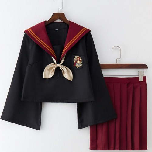 Lovely Popular Black-red HP the Lion Academy JK Uniform Girl's 2-D world Daily Wear N18897