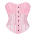 Breathable Mesh Corset Top with Built-in Cups, Summer Royal Style Bodyshaper for Women N23853