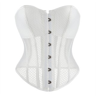 Breathable Mesh Corset Top with Built-in Cups, Summer Royal Style Bodyshaper for Women N23852
