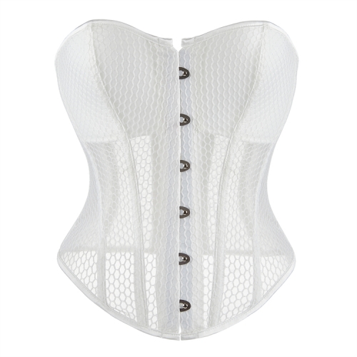 Breathable Mesh Corset Top with Built-in Cups, Summer Royal Style Bodyshaper for Women N23852