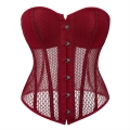 Breathable Mesh Corset Top with Built-in Cups, Summer Royal Style Bodyshaper for Women N23850