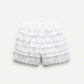Floral Print Mini Skort for Women, High Waist Ruffle Hem Skirt Shorts, Retro A-Line Summer Skort HG23834