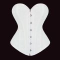 White Sequin Vintage Corset - Adjustable Front Lace-Up Bustier with Sweetheart Neckline N237849