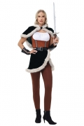 Women's 6-Piece Christmas Costume Set - Velvet Cape, Top, Trousers, Armlets & Belt for Holiday Cosplay XT237820