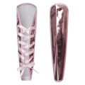Gothic Pink Leather Arm Sleeves - Adjustable Lace-Up Design for Cosplay & Fashion N237814