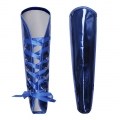 Gothic Blue Leather Arm Sleeves - Adjustable Lace-Up Design for Cosplay & Fashion N237813