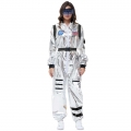 Sexy Women Silver Metallic One-piece Space Suit Adult Cosplay Costume N23773