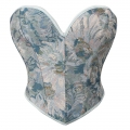 Elegant Floral Print Corset - Stylish Strapless Body Shaper for Women N237589