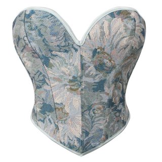 Elegant Floral Print Corset - Stylish Strapless Body Shaper for Women N237589