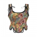 Bustier Tops for Women Renaissance Floral Lace Up Bodyshaper Corset ? N23741