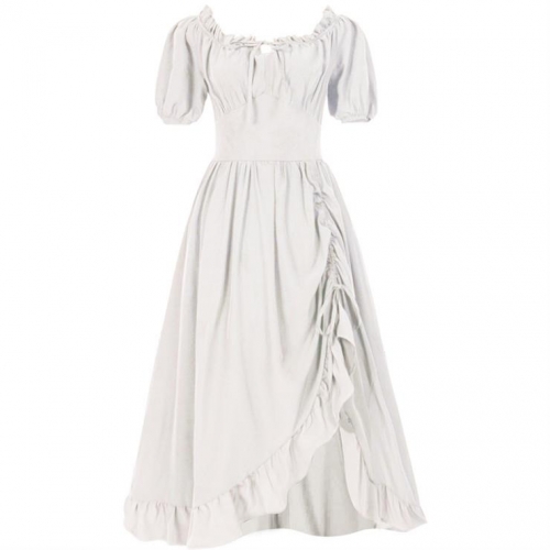 Women's Medieval New Retro Irregular Beer Dress Renaissance Gown Stage Costume N23730
