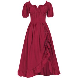 Women's Medieval New Retro Irregular Beer Dress Renaissance Gown Stage Costume N23726