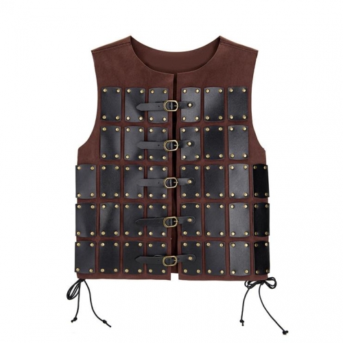 Steampunk Viking Warrior Vest - Medieval Armor Costume for Cosplay & Halloween Festivals N23691