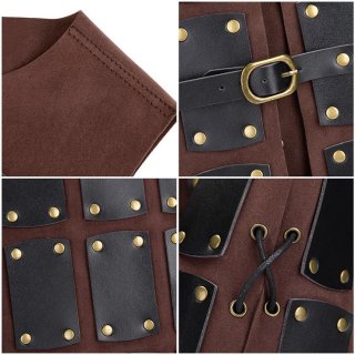 Steampunk Viking Warrior Vest - Medieval Armor Costume for Cosplay & Halloween Festivals N23690