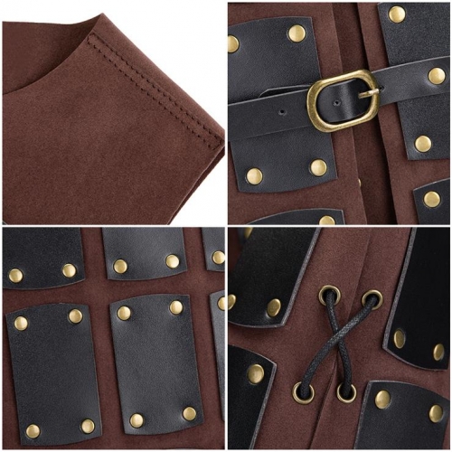 Steampunk Viking Warrior Vest - Medieval Armor Costume for Cosplay & Halloween Festivals N23690