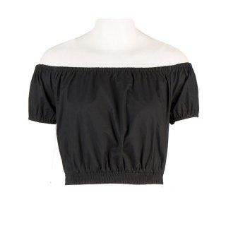 Sexy Black Short Sleeve Off Shoulder Crop Top and Plaid Skirt Set N12967