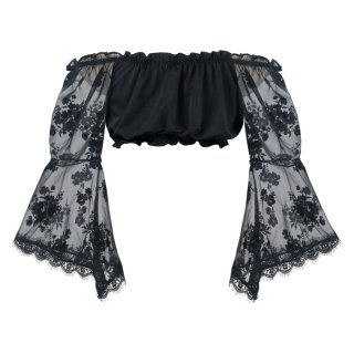 Women's Fashion Slim Off Shoulder Ruched Ruffled Crop Top Blouse N14194