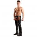 Men's Sexy Black Open Hip Pants Trousers N14165
