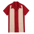 Red Male Fifties Bowling Shirt N13087