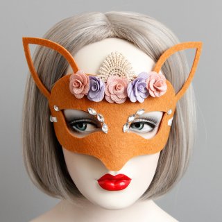 Adult Halloween Masquerade Party Fox Half Mask MS13004