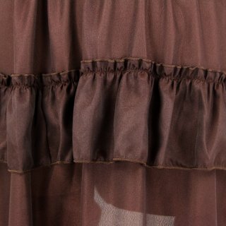 Victorian Steampunk Gothic Short Front Ruffle Skirt N12982