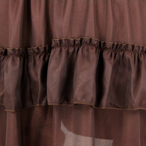 Victorian Steampunk Gothic Short Front Ruffle Skirt N12982