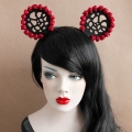 Hot Selling Women's Mickey Mouse Rose Edge Hair Clasp J12816