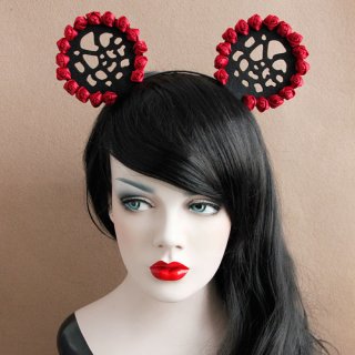 Hot Selling Women's Mickey Mouse Rose Edge Hair Clasp J12816
