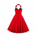Vintage Sweetheart Halter Holiday Cocktail Party Bridesmaid Dress N12754