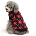 Classic Plaid Print Dog fleece Sweater N12380