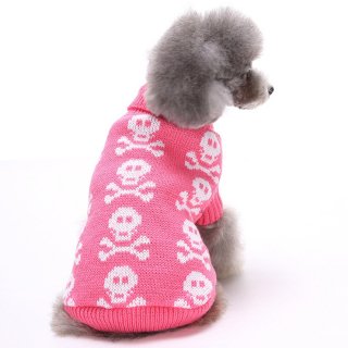 Skull Print Dog Christmas Sweater Jerseys N12375