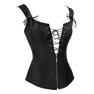Punk Faux Lace Up Vest Corset N12306