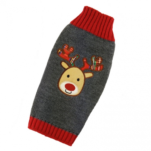 Pet Cartoon Christmas Elk Dog Sweater N12272