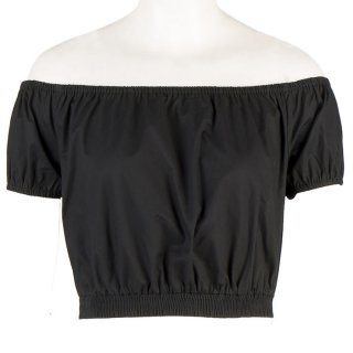 Sexy Black Short Sleeve Off Shoulder Crop Top N12185