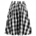 Classic Plaid High Waisted Flared Pleated Skater Skirt HG12183