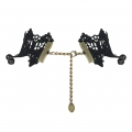 Gothic Vintage Punk Vampire Bead Gem Lace Choker Necklace J12065